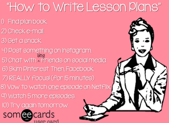 How to write lesson plans picture